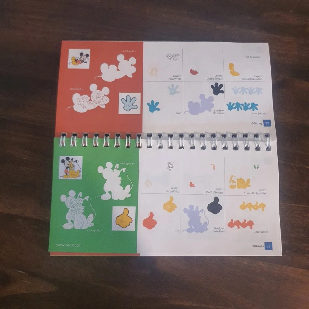Disney Mickey Friends Cricut Cartridge with‎ Overlay Manual 290382 Scrapbooking